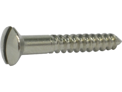 Afbeeldingen van Houtschroef, 2.5 x 12 mm, bolverzonken kop, messing / nikkel