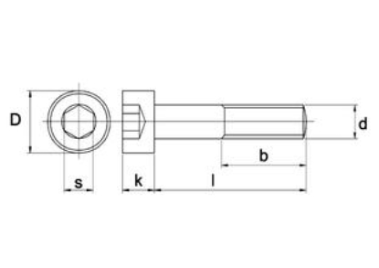 Afbeeldingen van Inbusbout, m10, 35 mm, 12.9, din912, plat conische kop, blank