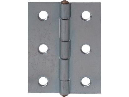 Afbeeldingen van DX Smalscharnier 25 x 22 mm, vaste messing pen, gegalvaniseerd, verzinkt