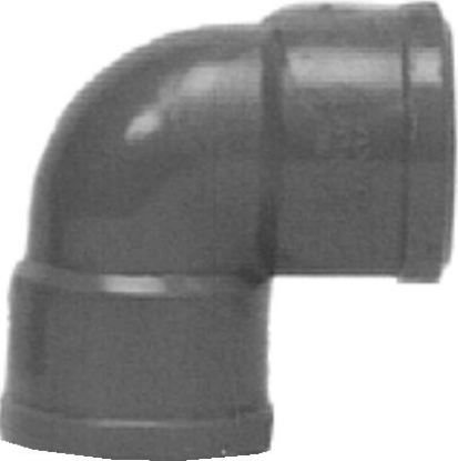 Afbeeldingen van Bocht, 50 mm, 90 graden, mof/mof, pvc