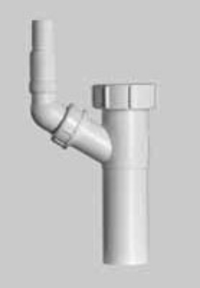 Afbeeldingen van Wasmachine afvoer sifon, 1.5" x 40 mm, pvc