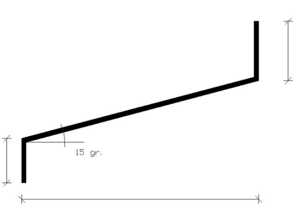 Afbeeldingen van AluArt Waterslagprofiel aluminium 3 meter 20x60x15mm