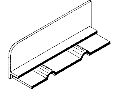 Afbeeldingen van AluArt Waterslagprofiel, kopschotjes 100mm