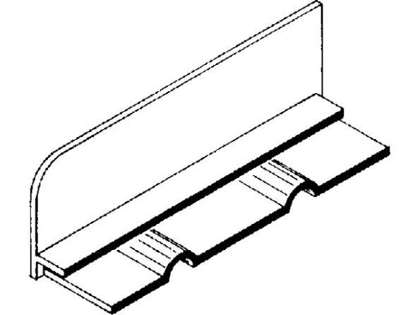 Afbeeldingen van AluArt Waterslagprofiel, kopschotjes 100mm