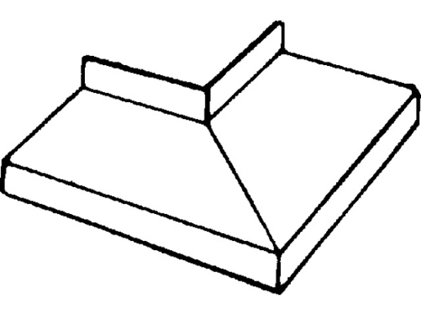 Afbeeldingen van AluArt Waterslagprofiel, hoekstuk uitwendig 100mm