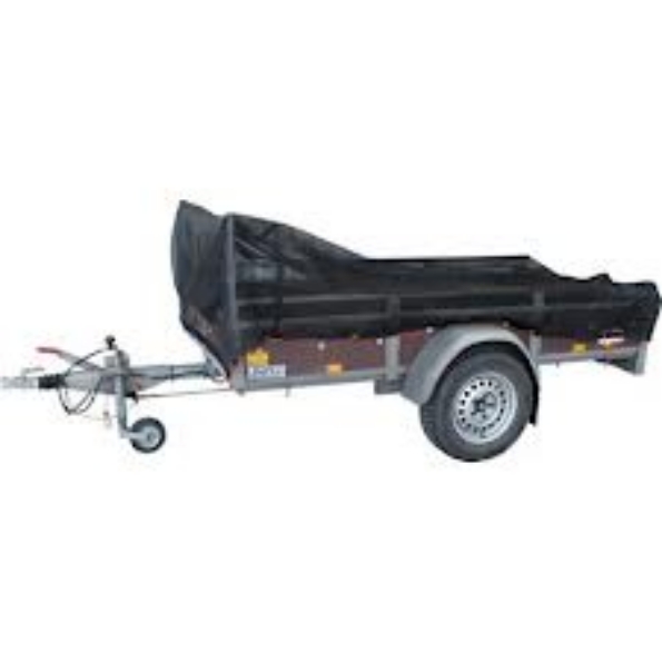 Afbeeldingen van Kelfort Aanhangernet 150 x 200 cm, fijnmazig, zwart met rood elastiek