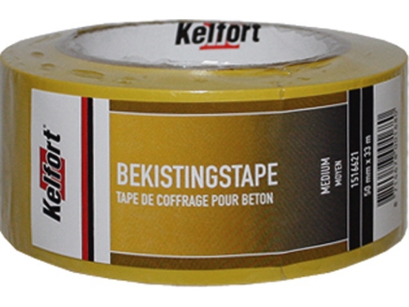 Afbeeldingen van Kelfort Bekistingstape geel 50mmx33m