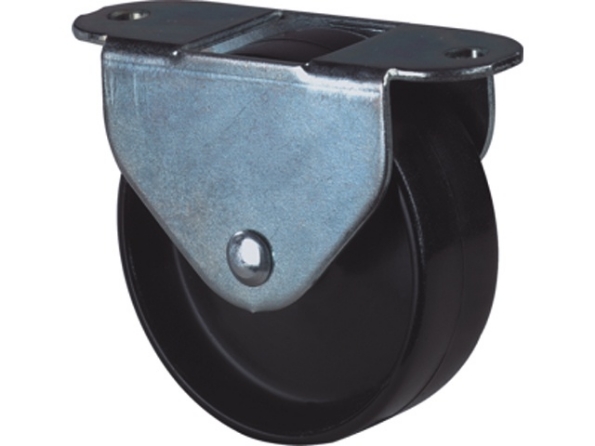 Afbeeldingen van Kelfort Bokwiel 45 mm met glijlager zwart pvc gegalvaniseerd verzinkt
