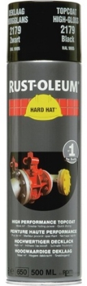 Afbeeldingen van RUST-OLEUM® Deklaag Hard Hat, 500 ml, ral 9005, glanzend zwart  