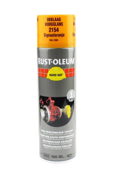 Afbeeldingen van RUST-OLEUM® Deklaag Hard Hat, 500 ml, ral 2000, geel oranje  