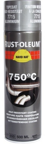 Afbeeldingen van RUST-OLEUM® Deklaag hittebestendig Hard Hat, 500 ml, hittebestendig, zilver  