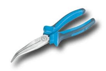 Afbeeldingen van GEDORE Telefoontang met snijkanten, vertand, gebogen 8132 AB 160mm