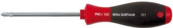 Afbeeldingen van Wiha Schroevendraaier SoftFinish Phillips met ronde schacht 311 PH2x100