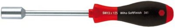 Afbeeldingen van Wiha schroevendraaier SoftFinish zeskantdopsleutel met ronde schacht