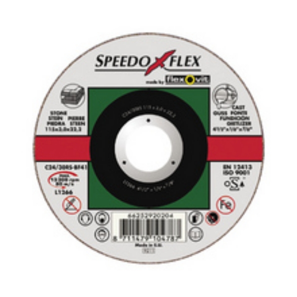 Afbeeldingen van Flexovit Doorslijpschijf Vlak Speedoflex Steen C24/30RS  T41 125x3,0x22