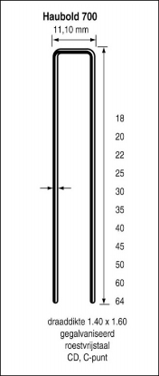 Afbeeldingen van Dutack Fasteners Nieten 700-serie 725 25mm gegalvaniseerd