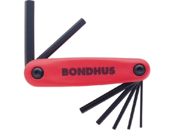 Afbeeldingen van Bondhus Stiftsleutelset zakmesmodel, metrisch HF7M 2-8mm 7 delig