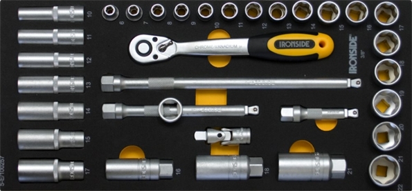 Afbeeldingen van Ironside Doppen-/bitset 39-delig 1/4"