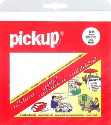 Afbeeldingen van Pickup cijferset largo wit 20 mm