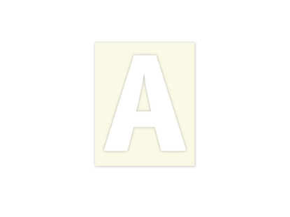 Afbeeldingen van Pickup letter a wit , 40 mm