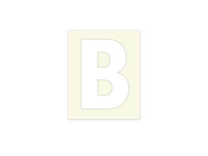 Afbeeldingen van Pickup letter b wit , 40 mm