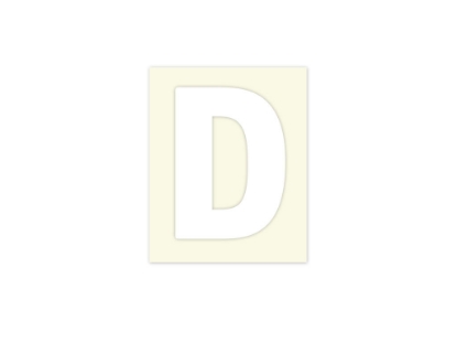 Afbeeldingen van Pickup letter d wit , 40 mm