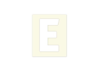 Afbeeldingen van Pickup letter e wit , 40 mm