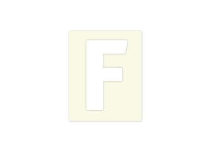 Afbeeldingen van Pickup letter f wit , 40 mm