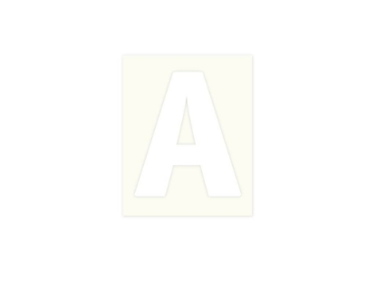 Afbeeldingen van Pickup letter a wit , 80 mm