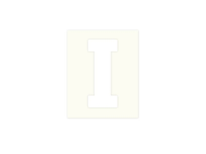 Afbeeldingen van Pickup letter i wit , 80 mm