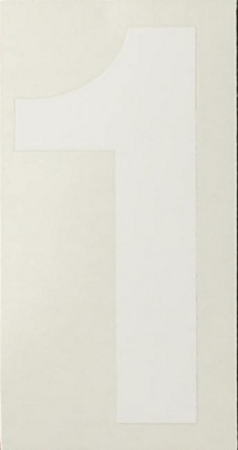 Afbeeldingen van Pickup cijfer 1 wit , 80 mm