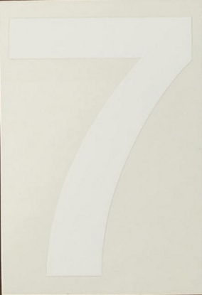 Afbeeldingen van Pickup cijfer 7 wit , 80 mm