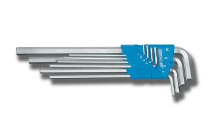 Afbeeldingen van GEDORE Stiftsleutelset tbv binnenzeskant-schroeven, extra lang H 42 EL-88 2-10mm