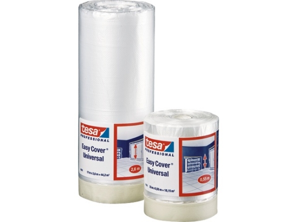 Afbeeldingen van tesa® 2-in-1: Maskeringsfolie met maskeringstape 4368 1400x33m