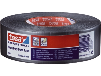 Afbeeldingen van tesa® Heavy Duty ducttape 4663 grijs 48mm x 50m