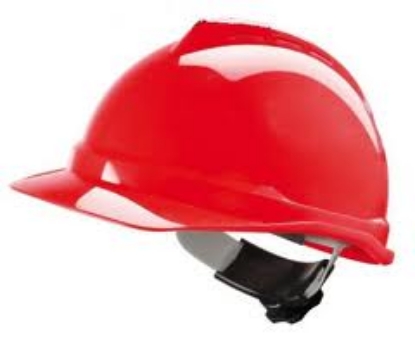 Afbeeldingen van MSA V-Gard veiligheidshelm met Push-Key binnenwerk rood