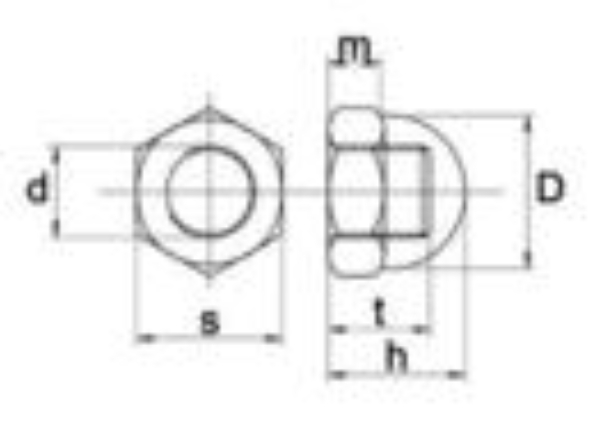 Afbeeldingen van Stafa Dopmoer DIN 1587 staal electrolytisch verzinkt m8