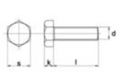 Afbeeldingen van Zeskant tapbout 8.8 ev        30x40