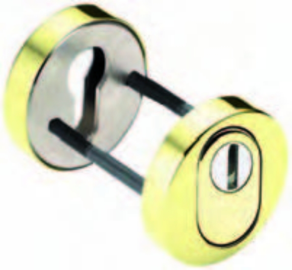 Afbeeldingen van Opentech Veiligheidsrozet Rond met UTB PVD+ gold