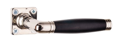 Afbeeldingen van INTERSTEEL Deurkruk Ton 222 nikkel/ebbenhout 0375