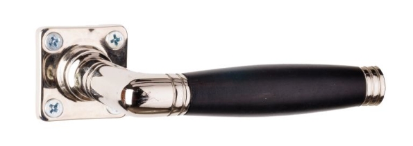 Afbeeldingen van INTERSTEEL Deurkruk Ton 222 nikkel/ebbenhout 0375