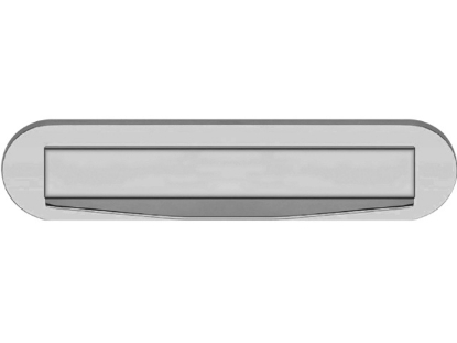 Afbeeldingen van Mariani Briefplaat Ronald 330x80mm pvd inox