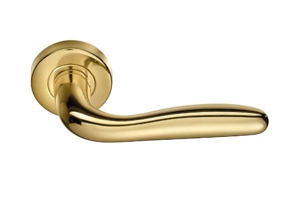 Afbeeldingen van Opentech Krukstel rond rozet PVD Geo Claq gold