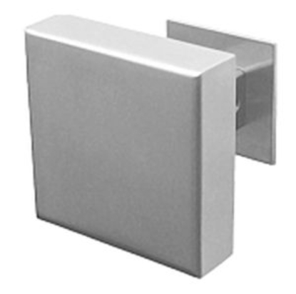 Afbeeldingen van Kd voordeurknop vast rechthoek  rvs