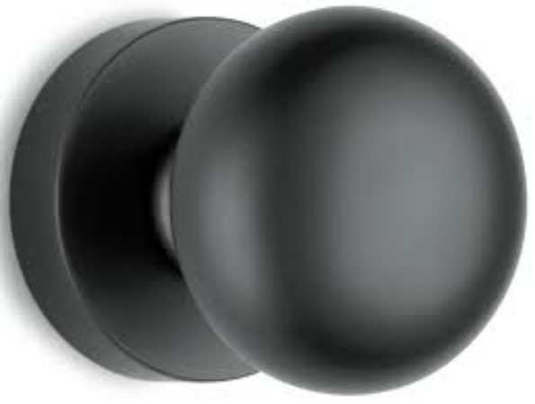 Afbeeldingen van Opentech Deurknop Daphne vast Black Pearl