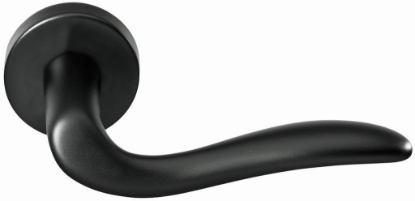 Afbeeldingen van Opentech Krukstel rond rozet PVD Soiano Claq Zwart