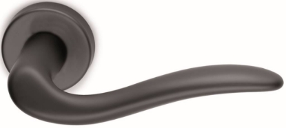 Afbeeldingen van Opentech Krukstel rond rozet PVD Soiano Claq black pearl