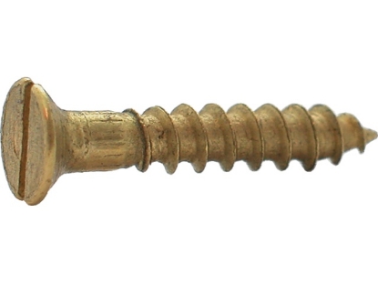 Afbeeldingen van Kelfort houtschroef messing, met verzonken kop en zaagsnede  2.5x20