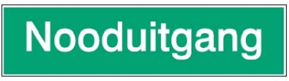 Afbeeldingen van Bord groen/wit+tekst 297x74mm