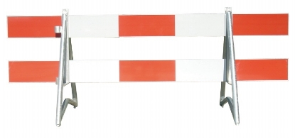 Afbeeldingen van Afzethek hout rood/wit         2.5m